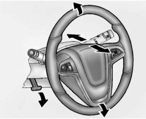 Buick Encore. Steering Wheel Adjustment